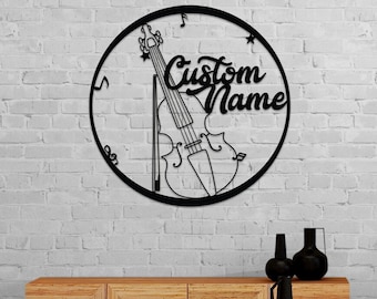 Personalized Vİolin Music Gift, Violin Large Metal Wall Art, Customized Gift for Musician, Home Decoration,  Music Teacher Gift