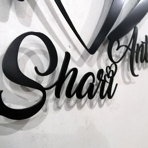 Metal Customized Love Sign, Heart and Love Large Metal Wall Art, Personalized Metal Decor, Home ...