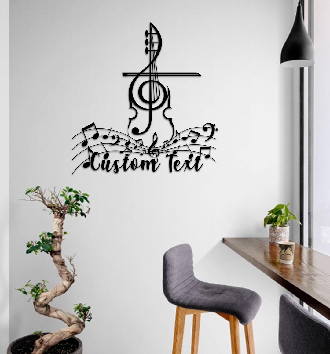 Personalized Metal Music Notes Gift, Music Notes and Violin ...