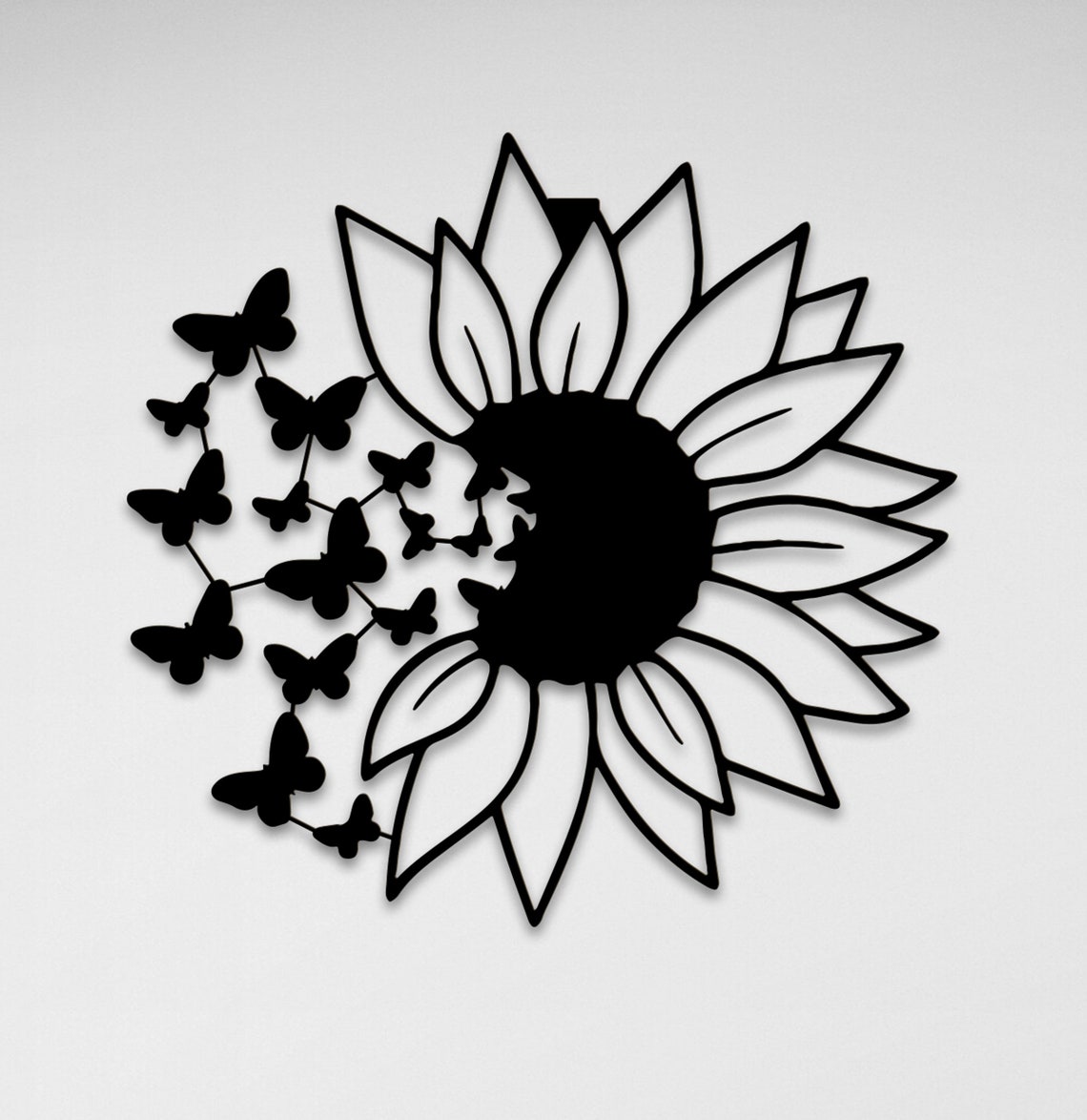 Butterfly Wall Art Flower Metal Wall Art and Decor Modern Etsy