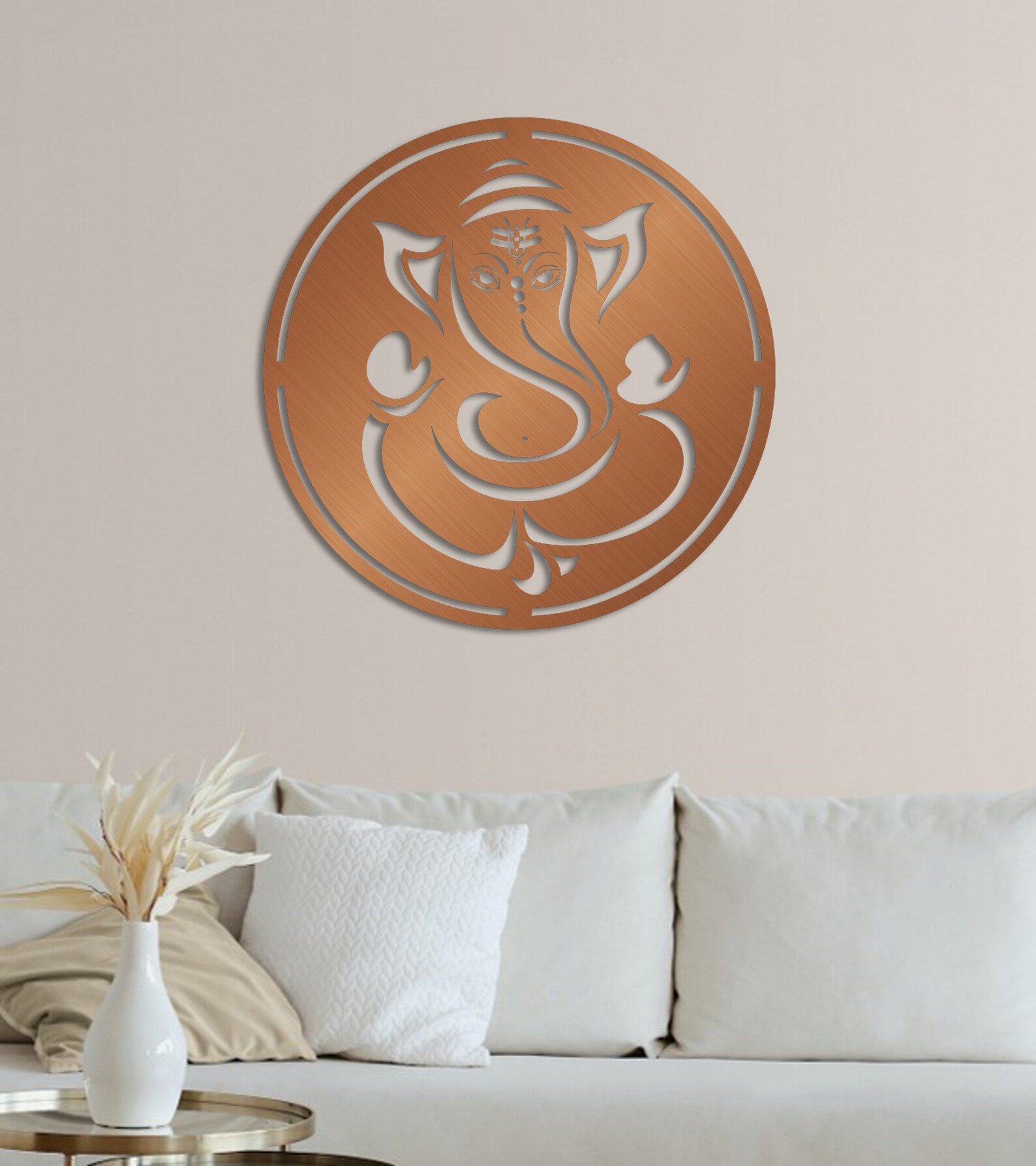 Silver Ganesha Metal Wall Art and Decor Modern Ganapati Etsy