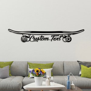 Personalized Skateboard Gift, Skateboard Large Metal Wall Art, Customized Gift for Skateboarders , Home Decoration Sport Lovers