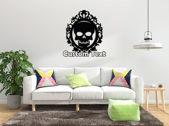 Skull Metal Decor , Creepy Metal Skull Wall Art , Spooky Customized Wall Art, Custom Large Metal Wall Art, Home Decoration,