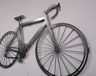 Metal Bicycle Wall Art, Large Metal Wall Art Decor  for Bike Lovers,  Personalized Unique Housewarming, Wedding or Home Gifts for Couple