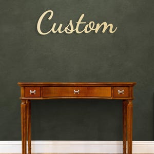 Gold Custom Metal Words Wall Art, Your Custom Text, Custom Name Script Metal Sign, Personalized Metal Wall Decor, Personalized Unique Gifts