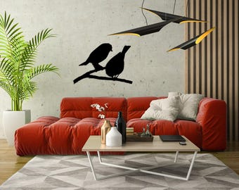 Birds Large Metal Wall Art and Decor  , Metal Animal Wall Decor, Nature Metal Art,  Personalized Unique Wedding, Home Gifts for Couple