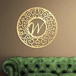 Single Letter Personalized Metal Wall Art Decor, Large Metal Wall Art With Custom Character For Private Home and Office Decoration or Gift