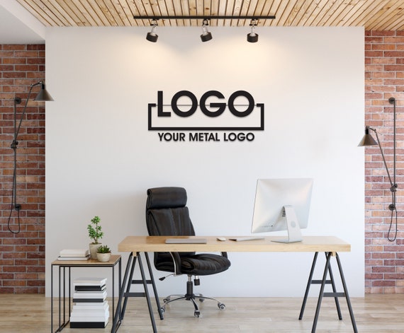 Custom Metal Logo Sign, Metal Wall Art, Home Decor, New Business Gift, Custom Color, Personalized Unique Office Gift, Coworker, Friend Gift