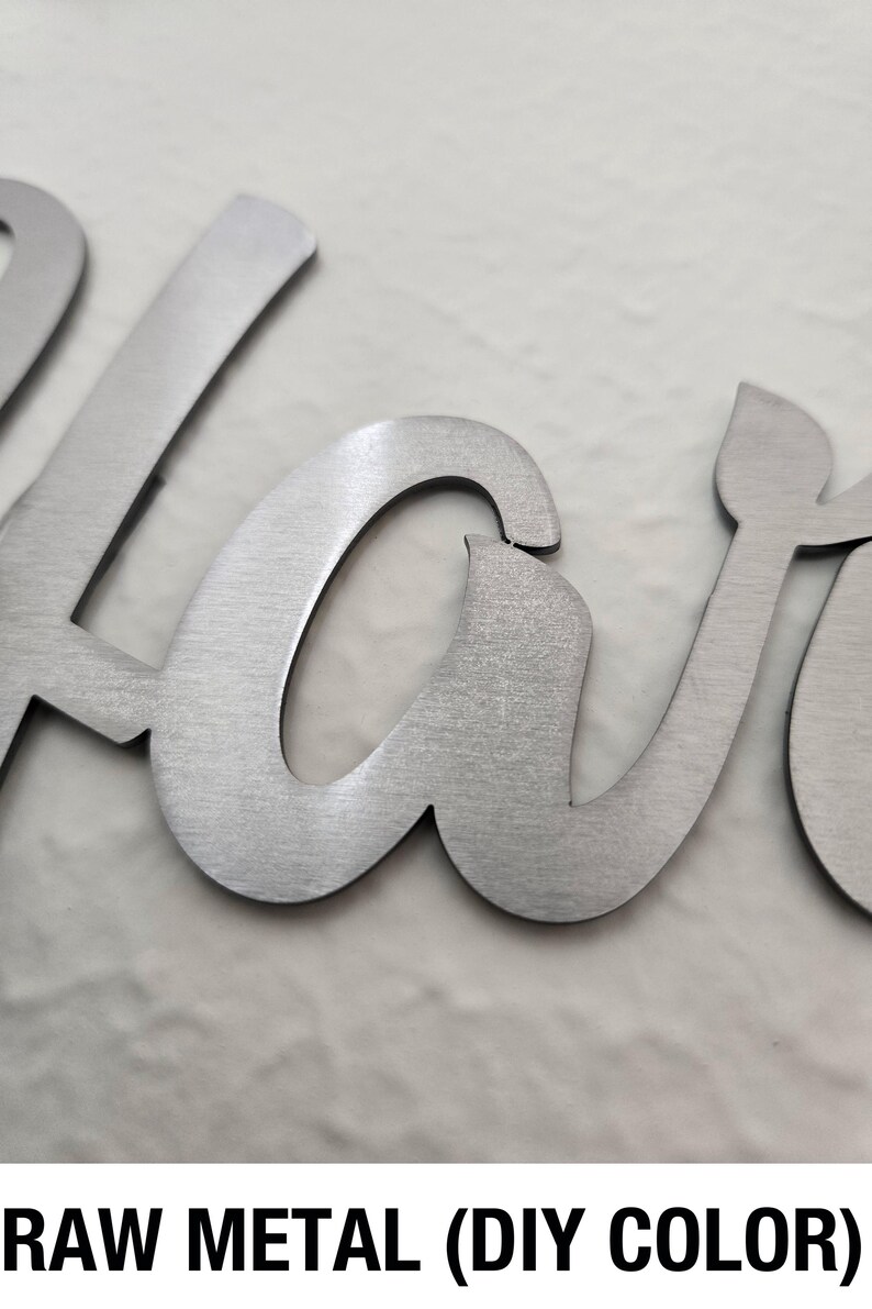 a metal sign that says raw metal diy color