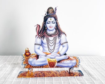 Shiva Hindu God Table Top Decors, Metal or Table Home Decor Gift, Lakshmi and Ganesha Diwali Decoration, Office Gift for Hindu Friends