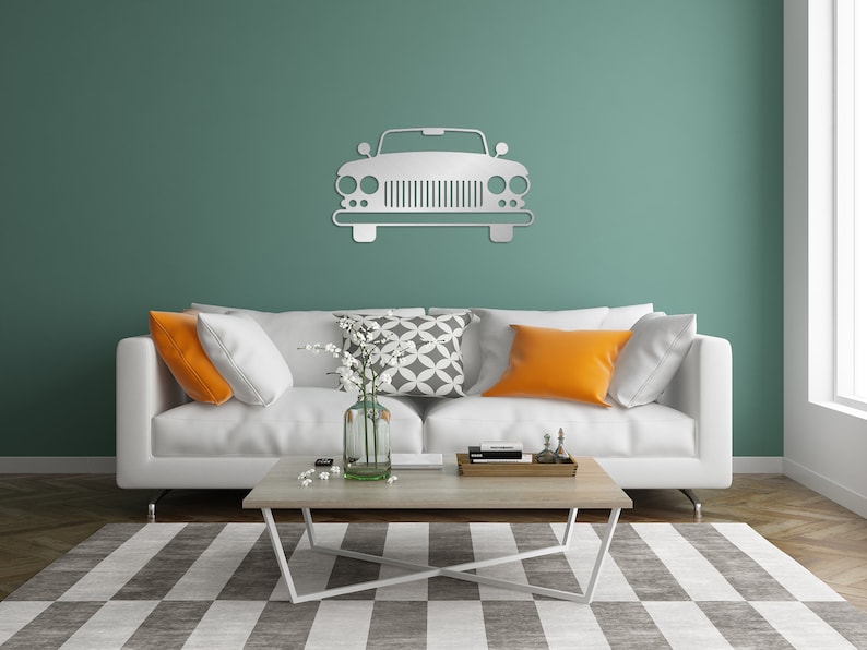 Metal Classic Car Wall Art Metal Wall Art Decor Etsy