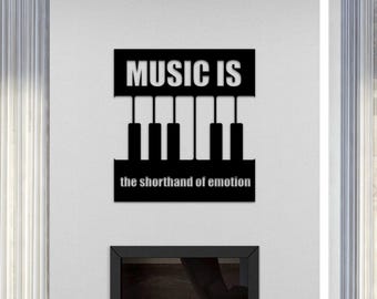 Custom Music Large Metal Wall Art Decor, Custom Music Notes Gift for Musician, Music Teacher Gift, Home Decoration, Contemporary Art