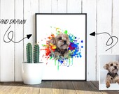 Custom dog portrait, custom pet portrait,pet portrait digital,dog memorial, cat memorial, pet portrait, dog memorial gift,dog portrait