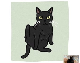 Retrato de mascota mal dibujado personalizado, retrato de perro malo, retrato de gato malo, retratos personalizados a partir de fotos, retrato divertido de mascota, regalo para amantes de las mascotas