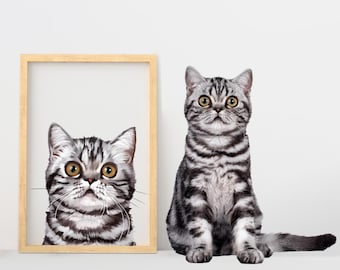 Realistic Pet Portrait Painting | Custom Handmade Artwork | Personalized Dog/Cat Wall Decor | Unique Home Decoration | Thoughtful Gift Idea