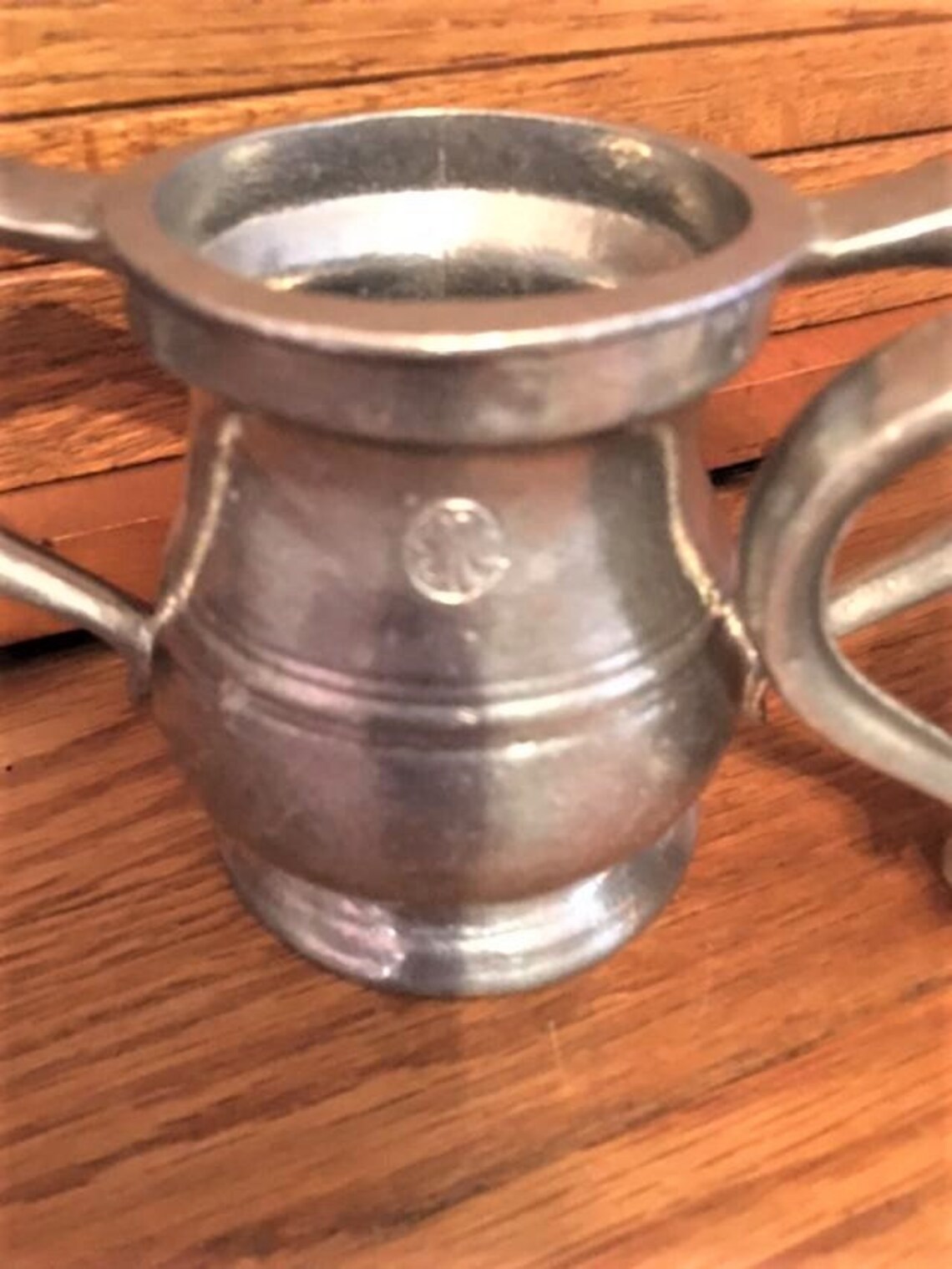 Vintage Pewter Cream and Sugar Set Etsy