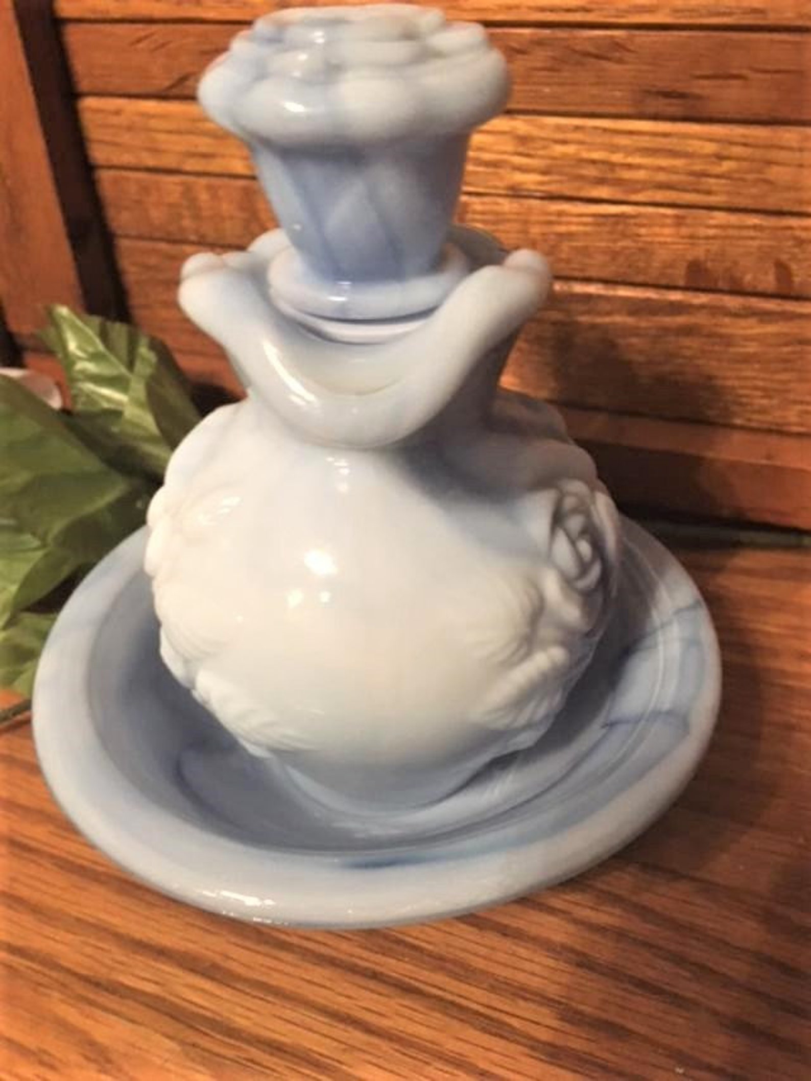 Vintage Avon Bubble Bath Glass Pitcher and Bowl Rose Pattern Etsy