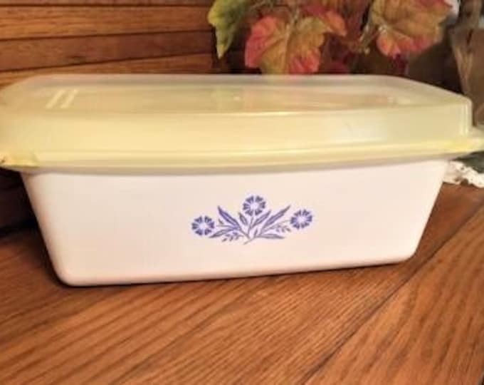 Corning Ware Blue Cornflower Loaf Pan Bread Pan P315 With Lid Etsy