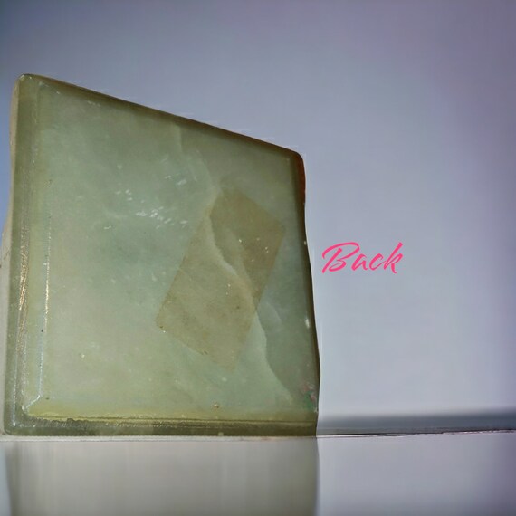 Alabaster Jewelry Trinket Box Hinged Green with B… - image 9