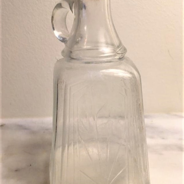White House Vinegar Glass Bottle Etsy