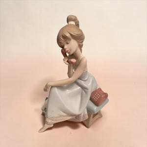 Lladro Girl on Phone - Etsy