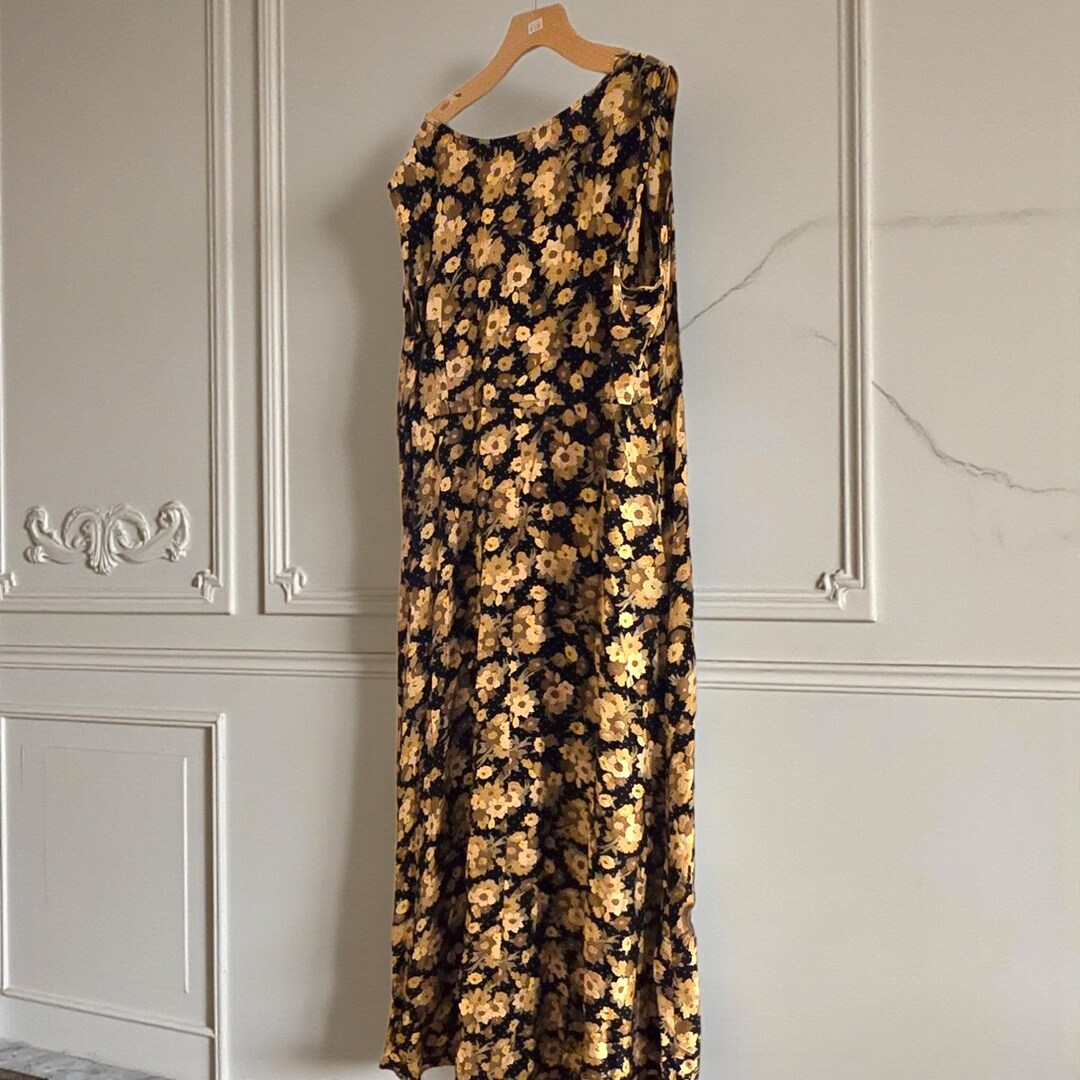 Rabbit Rabbit Rabbit Womens Floral Maxi Dress Size 22 Black & Yellow ...