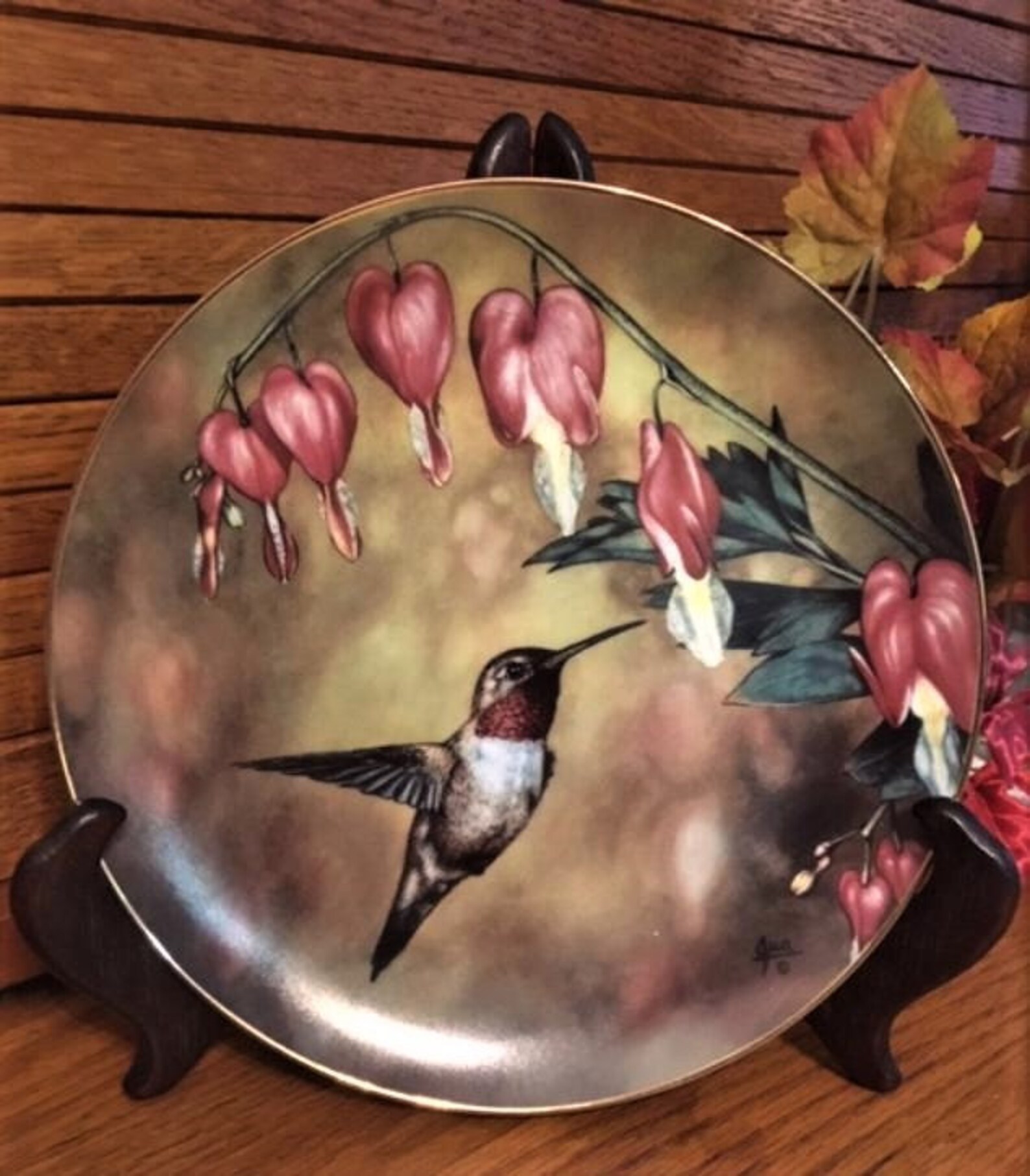Sunlit Waltz Decorative Hummingbird Plate The Hamilton Etsy