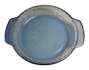 Anchor Ovenware Glass 9 Inch Pie Plate 1 Quart Cobalt Blue, Vintage Pie Plate, Serveware, Dinnerware, Kitchen