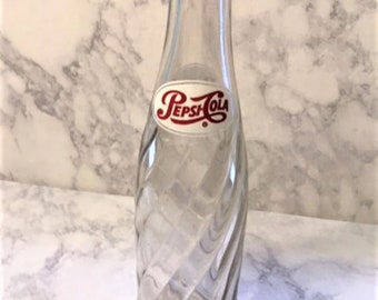 Vintage 8oz Pepsi Bottle, 1960s Collectible Soda Glass