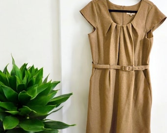 Vintage Brown Chevron Print Bodycon Dress by Olivia Matthews - Etsy