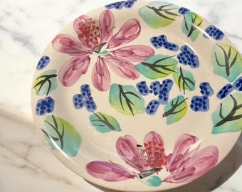 Vintage Hand-Painted Royal Norfolk Floral Ceramic Plate 10 Inch, Dinnerware (G3)
