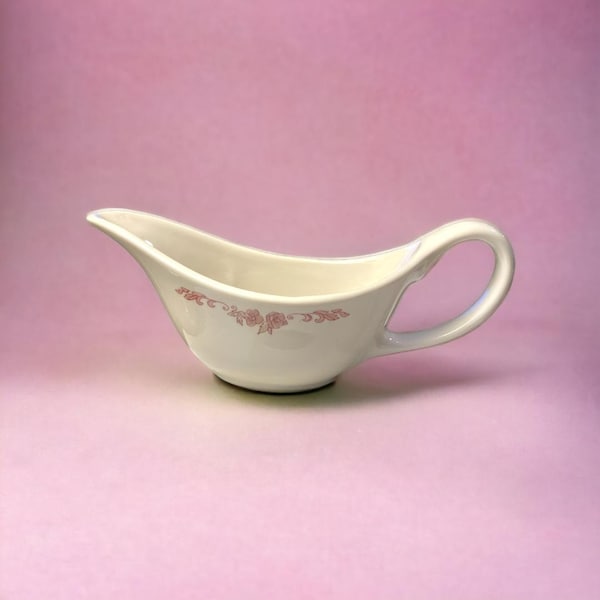 Syracuse China Gravy Boat with Flower Pattern, Vintage Restaurant Ware, Cottagecore, Countrycore, The Host