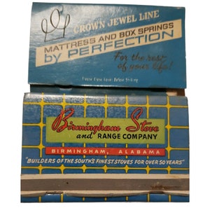 Vintage Matchbooks, Pair of Vintage Matchbooks Front Strike