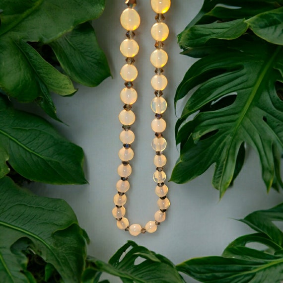Necklace, Vintage Opalite Signed Japan on Clasp, Vintage
