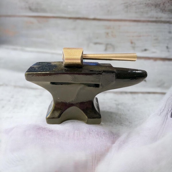 Vintage Avon, Avon Anvil Cologne Decanter, Once Held 4 OZ Avon Leather After Shave