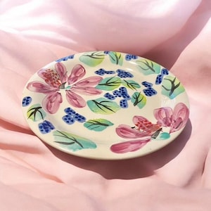 Vintage Hand-Painted Royal Norfolk Floral Ceramic Plate 10 Inch, Dinnerware (G3)