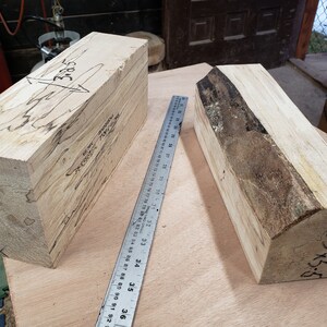 spalted maple blocks