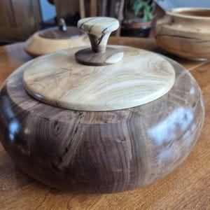 Black Walnut and Spalted Maple Box or Urn