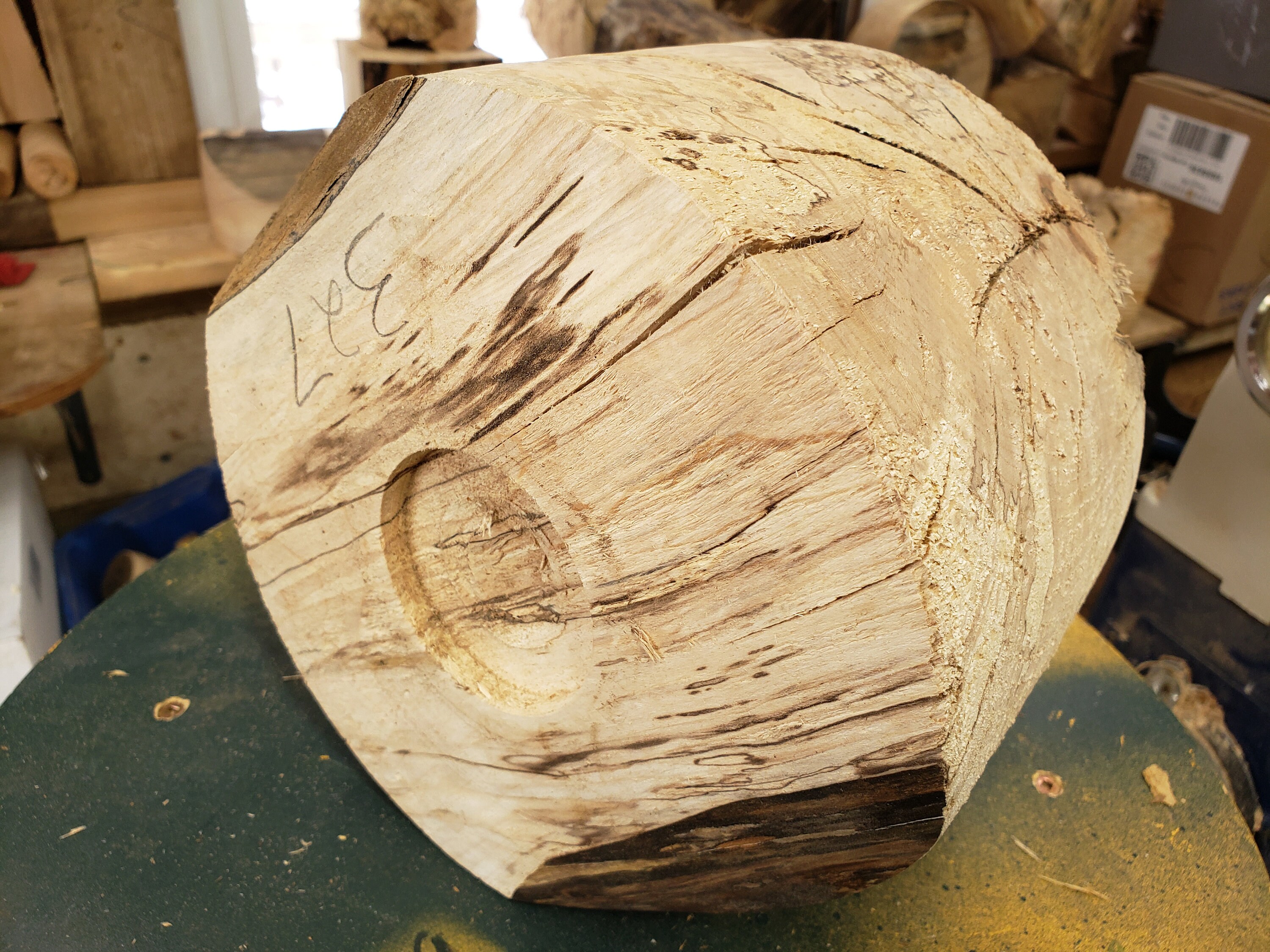 8.5 x 5.25 Spalted Maple Turning Blank.