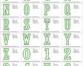 Tiffany Alphabets Fonts Machine Embroidery Designs