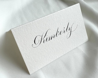 Custom Calligraphy Tented Place Cards - Tented Place Cards - Calligraphy Place Cards - Placecards - Name Cards