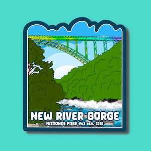 Holographic New River Gorge National Park Sticker