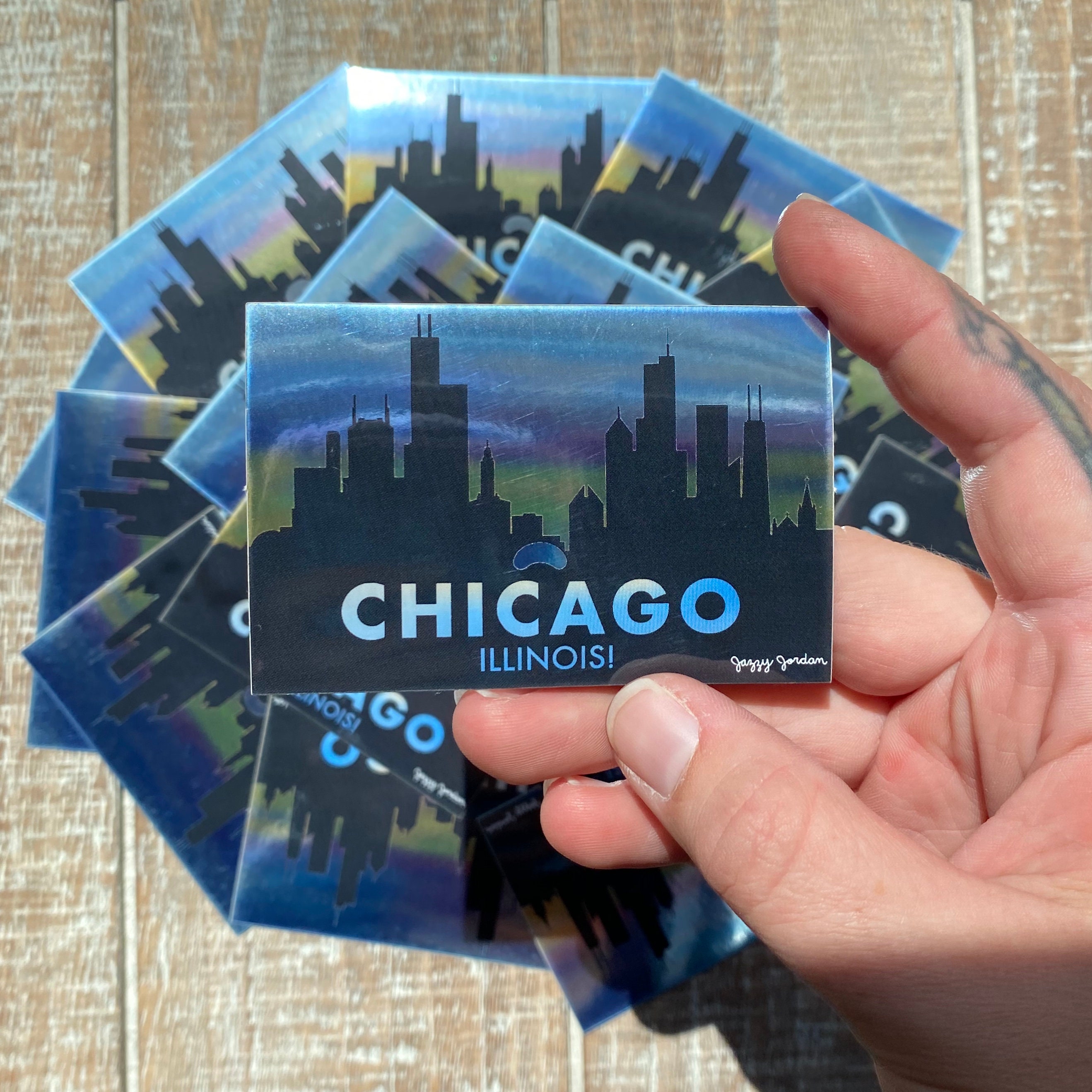 Chicago Skyline Sticker - Etsy