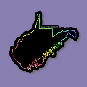 West Virginia Holographic Mini Stickers