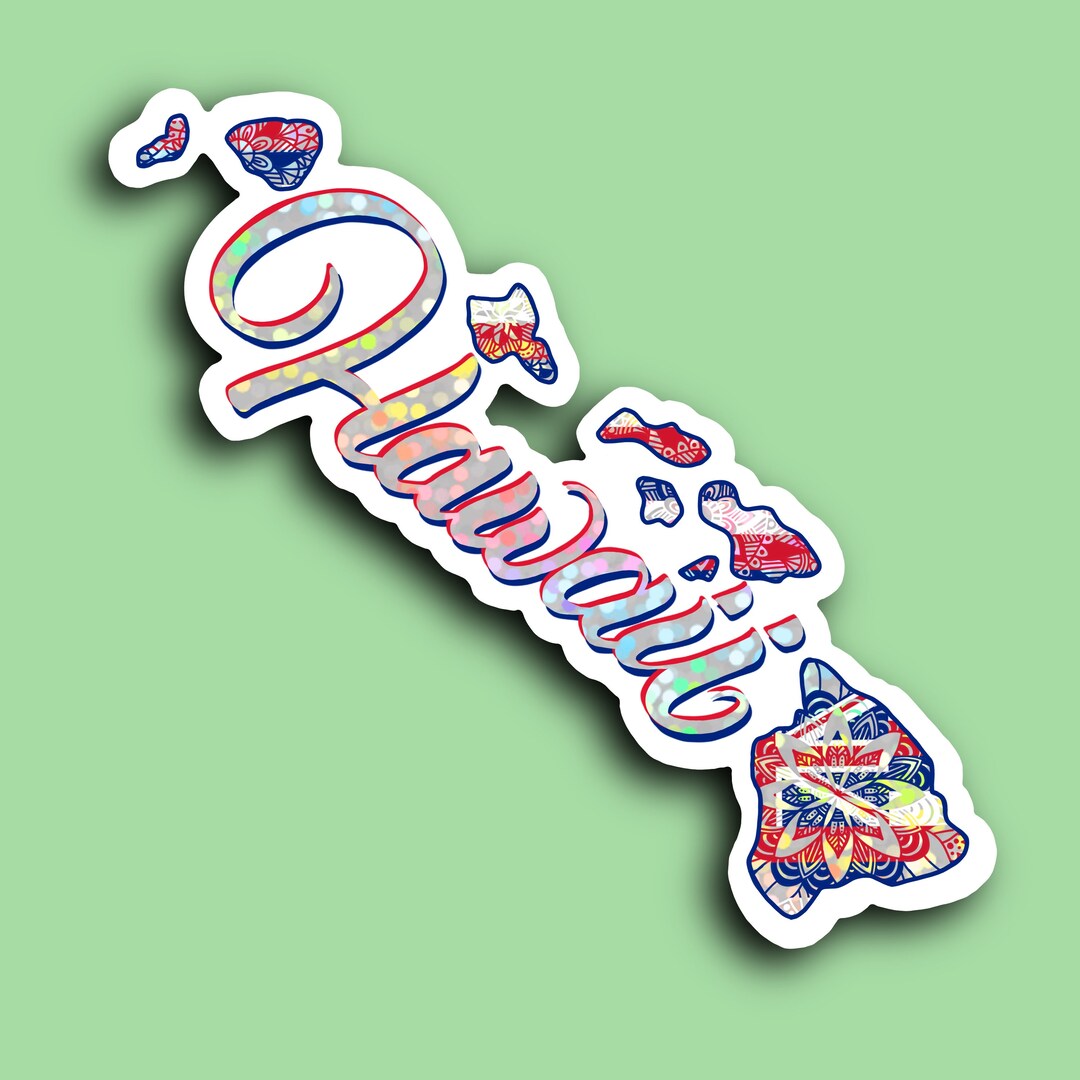 Hi Manis Sticker Hawaii Mandala Sticker - Etsy