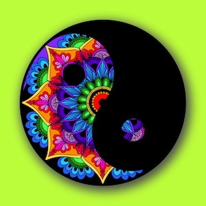 Rainbow Yin Yang Stickers