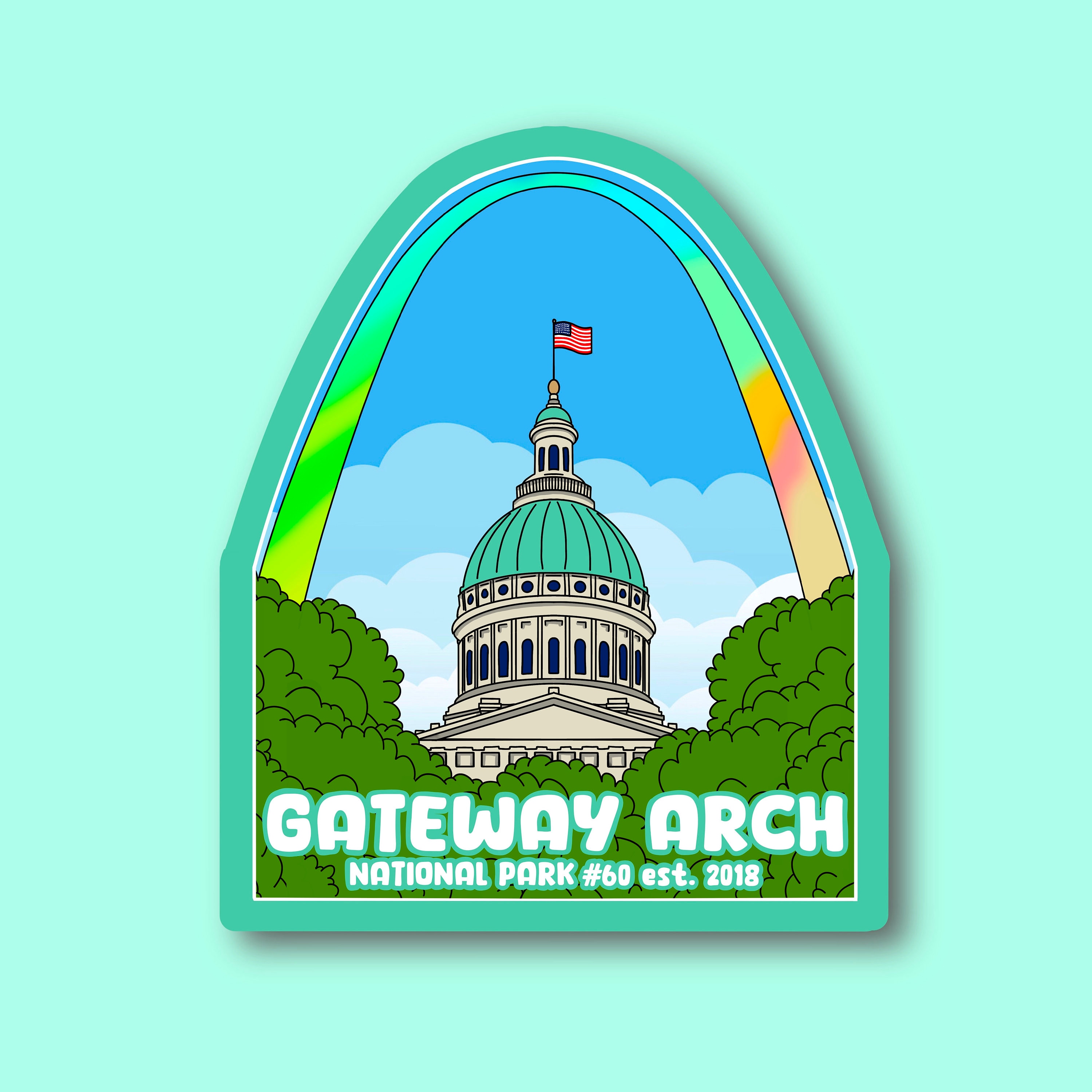 Gateway Arch Triple Decal