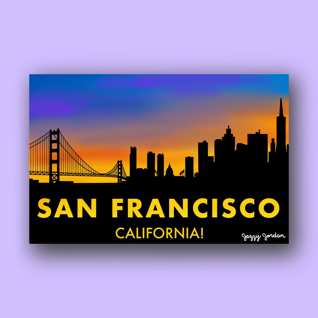 Sf Sticker San Francisco Skyline Sticker - Etsy