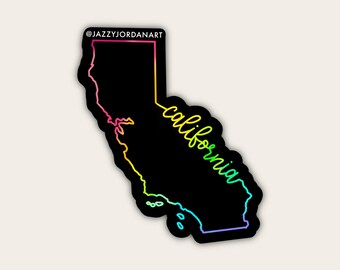Mini California Holographic Sticker