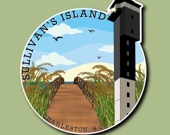 Sullivan’s Island Lighthouse Sticker & Magnet